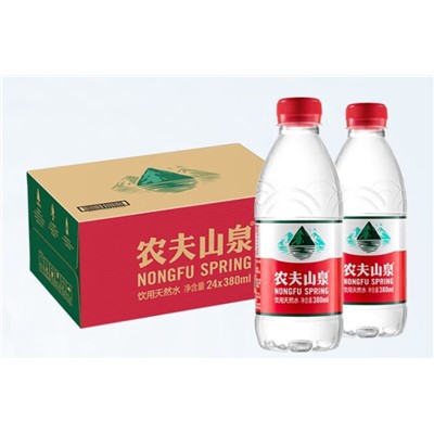 WSL 农夫山泉 矿泉水 饮用天然水380ml 1*24瓶 整箱装