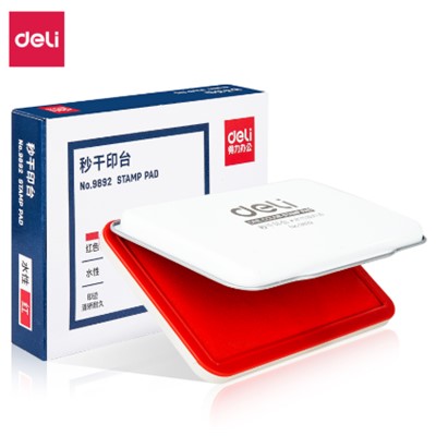 ZS  得力9892秒干印台(红)